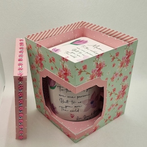Mug and coaster box SVG file - Digital file only - ( No physical product - File will be sent to your email)