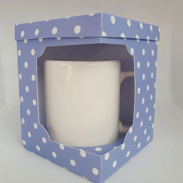 SVG - Mug/Cup Gift Box/Display Box - DIGITAL DOWNLOAD ( No physical product - File will be sent to your email)