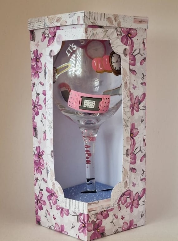 SVG Tall Wine Glass Gift Box/display Box DIGITAL DOWNLOAD Etsy