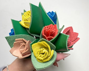 DIY PDF Pattern - Leather Key Chains Charm Flower