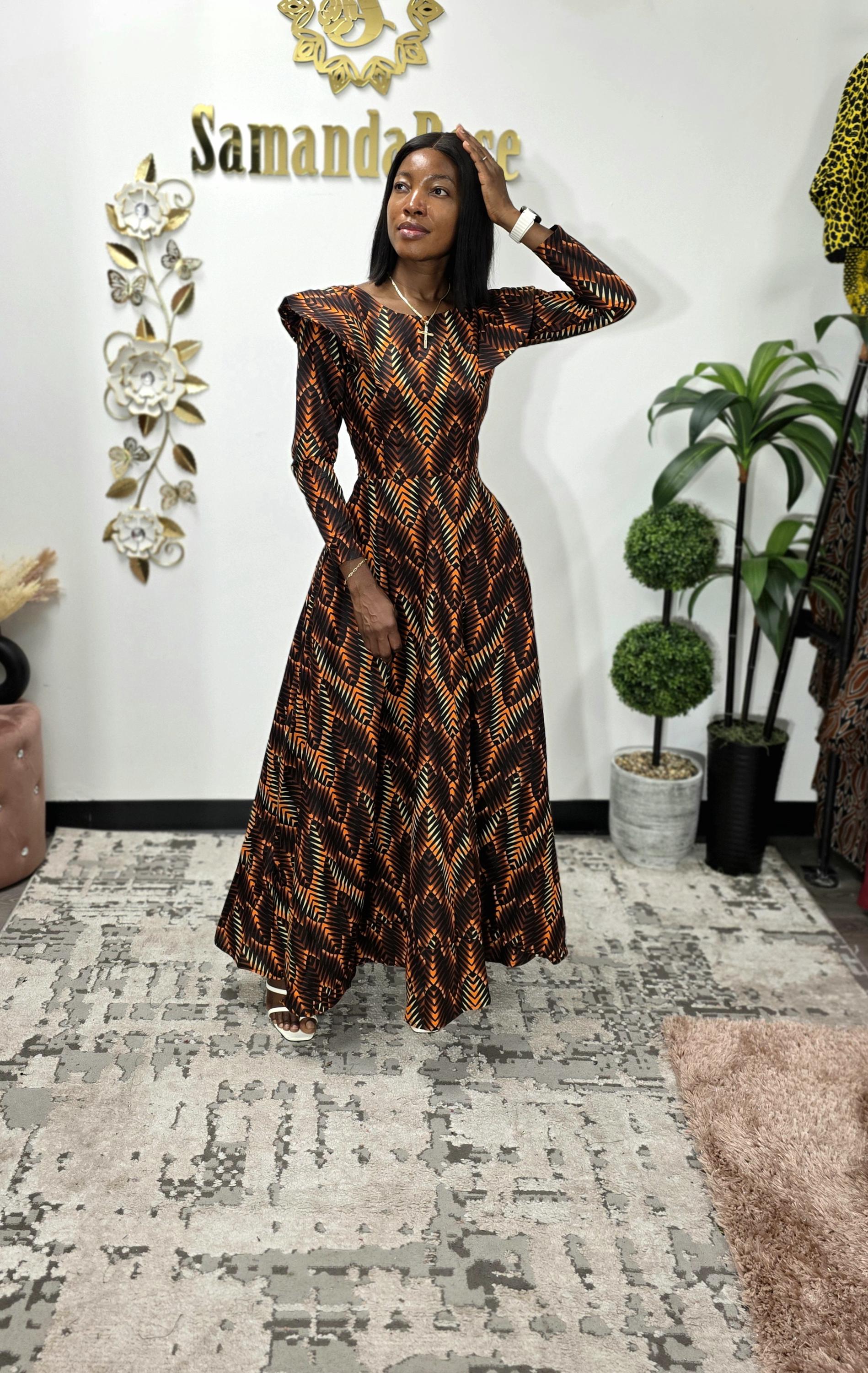 ankara dress Two tone Ankara Dress – Yoma Fashion Boutique