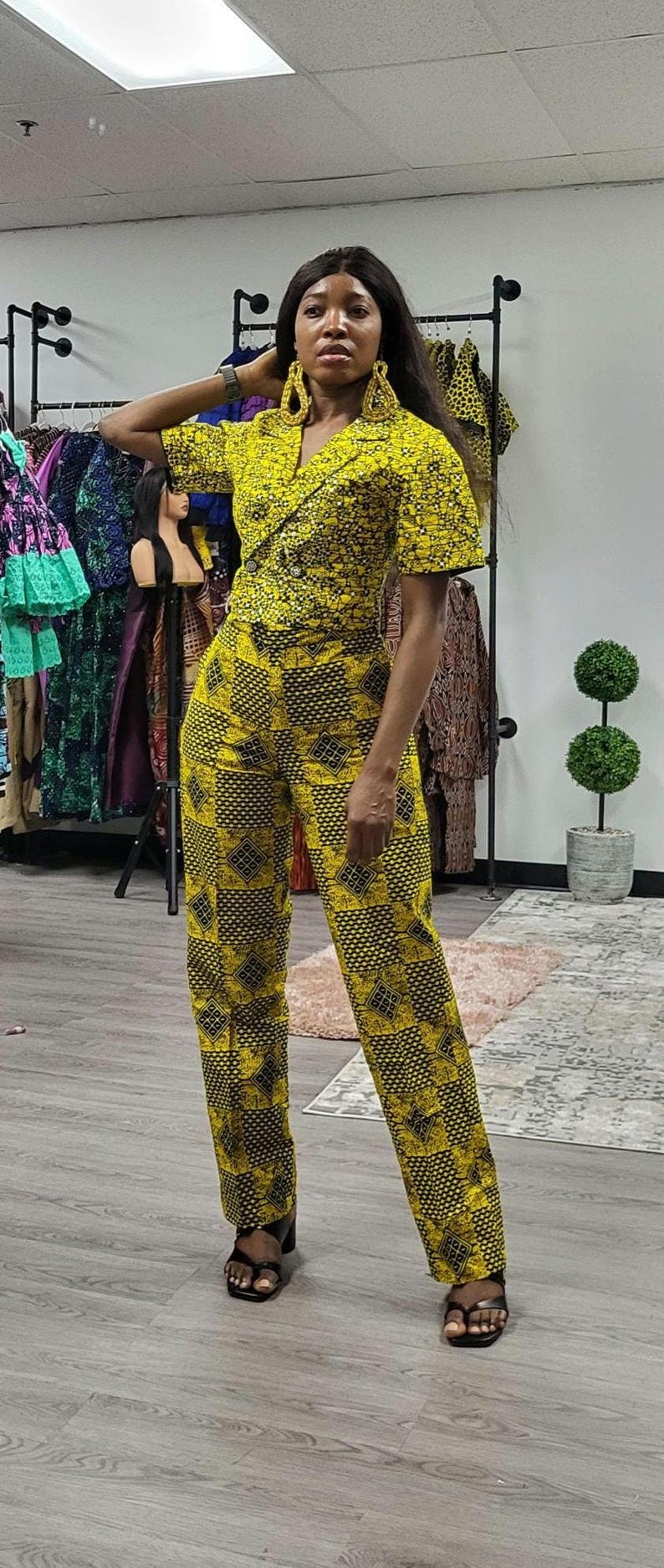 SANKOFA PLEATED PANT SET