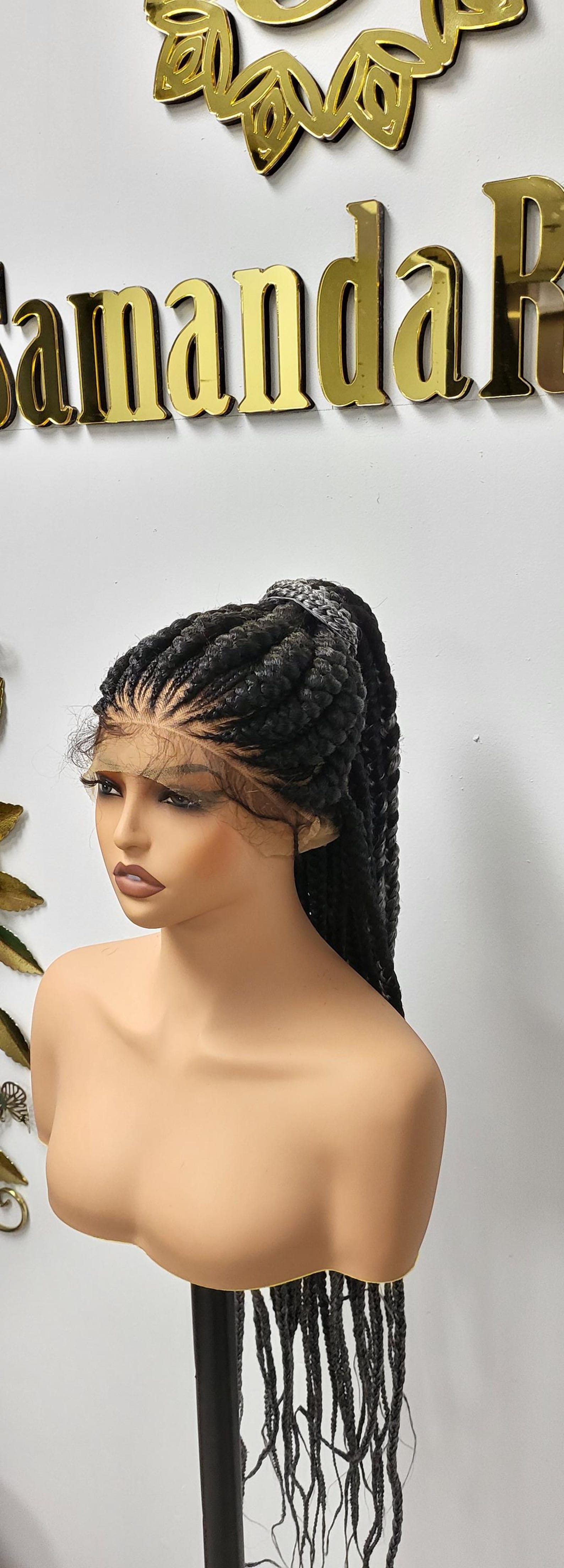 Braided Wig: Full HD Lace Wig - Etsy