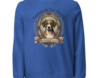 Dog Memorial Sweatshirt: Forever In Our Hearts Pet Loss Tribute