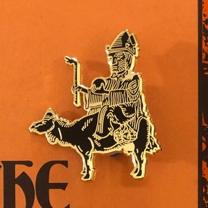 King Paimon Enamel Pin Goth Fashion Punk Style Gift for Pagans and Horror Fans