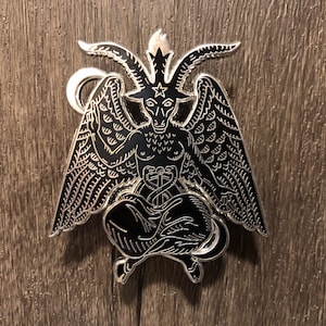 Baphomet Hard Enamel Pin Goth Fashion Punk Style Gift for Pagans