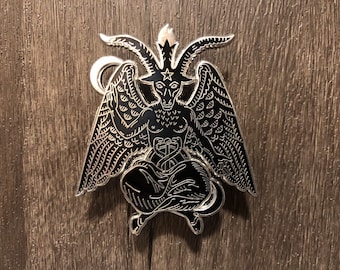Baphomet Hard Enamel Pin Goth Fashion Punk Style Gift for Pagans