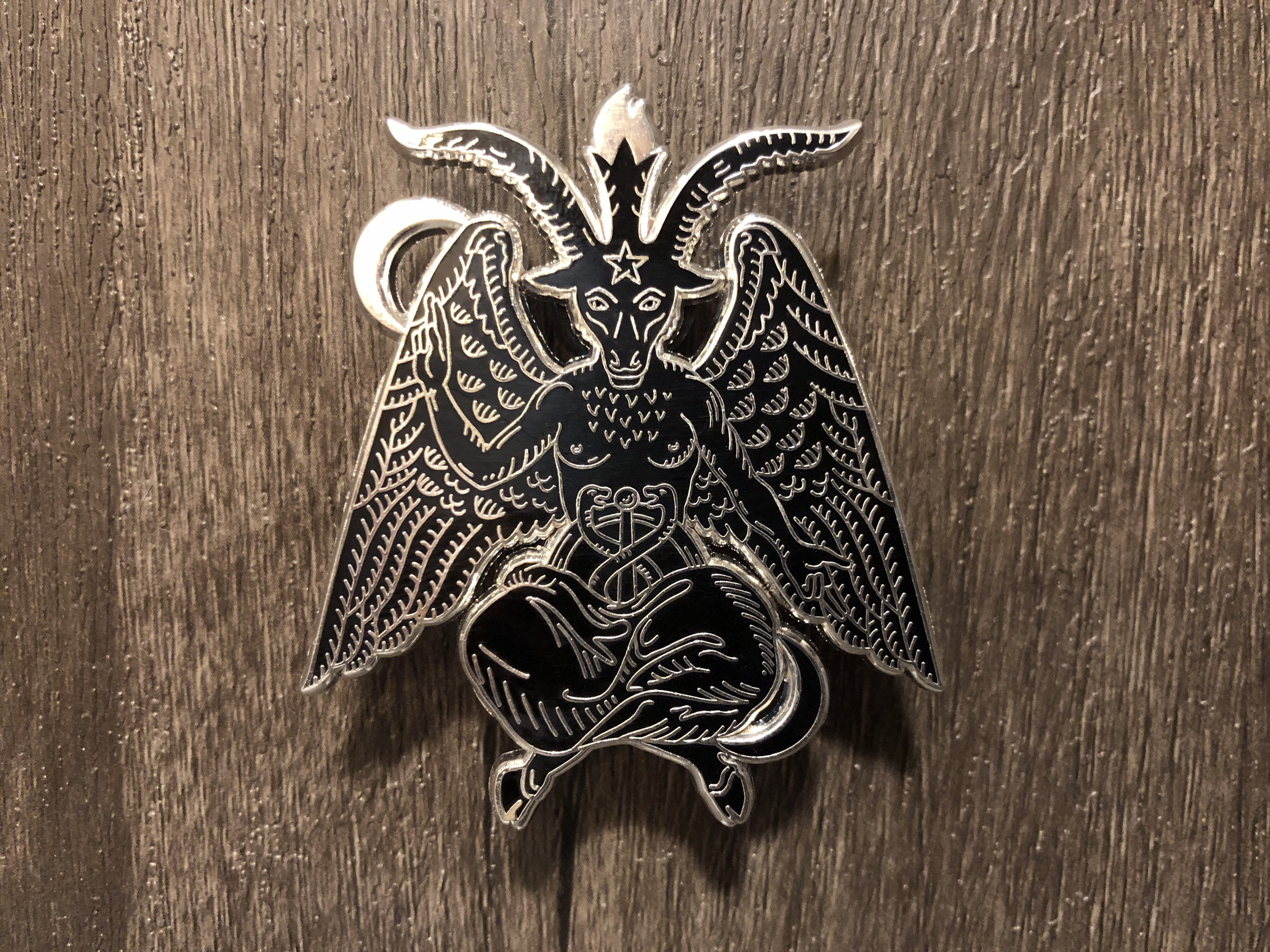 Baphomet Hard Enamel Pin Goth Fashion Punk Style Gift for Pagans