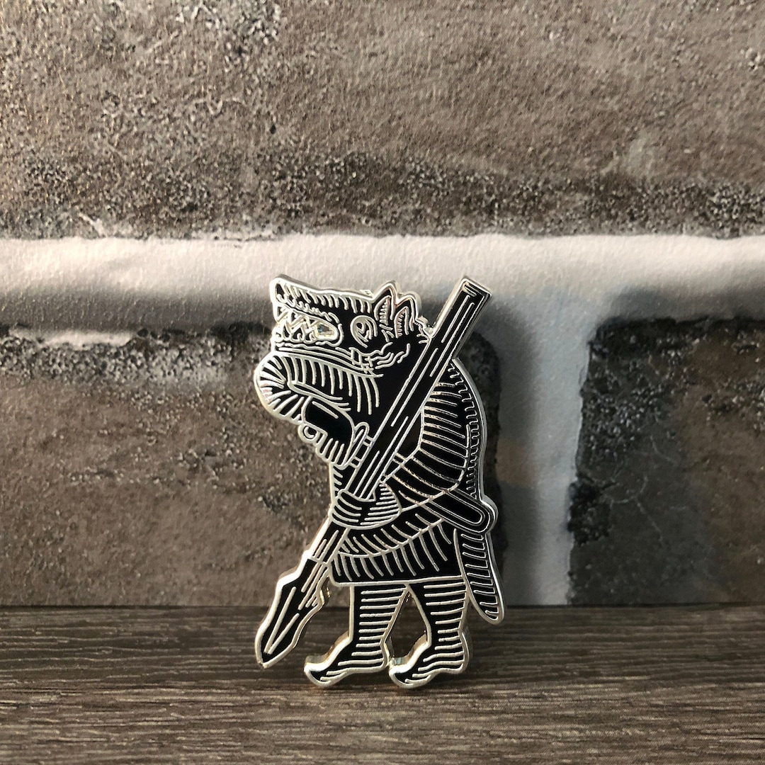 Viking Berserker Enamel Pin Goth Fashion Punk Style Gift for Pagans