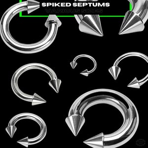 Steel Spiked Horseshoe Septum Ring