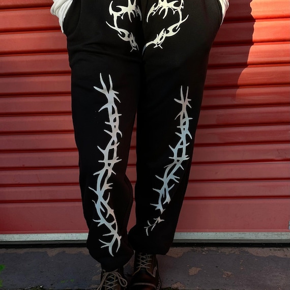 Tribal Barbed Wire Grunge Oversized Jogger Sweatpants • Alternative Fashion  - Etsy Canada