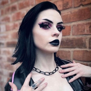 Extra Chunky Black Chain Necklace • Steel jewellery • Alternative necklaces • Black jewellery