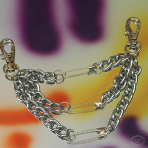 Safety Pin Shoe Chain • Punk shoe chains • Alternative • Boot Chains • Dr marten accessories