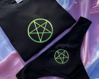 PENTAGRAM T SHIRT & thong set
