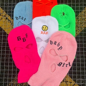 Aangepaste bivakmuts/skimasker - verschillende kleuren