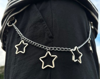 Star Stainless Steel Handmade Pant Chain Jean Chains Accessories •  Belts • Unisex