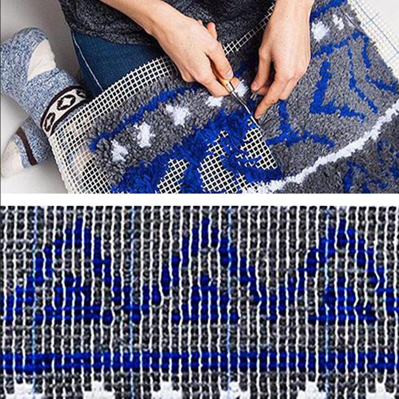 Flower DIY Latch Hook Kit Beginner Friendly Kit for Carpet Etsy