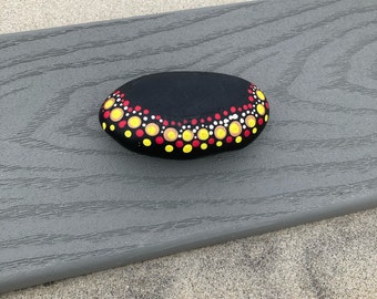 Hand-Painted Rock; Meditation Rock; Zen Garden Rock; Empowerment Rock; Garden Decor; Office Decor; Encouragement Rocks for Hiding; Dot Art