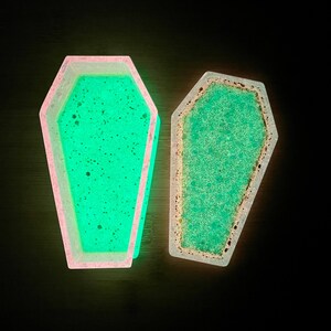 Neon glow coffin box.