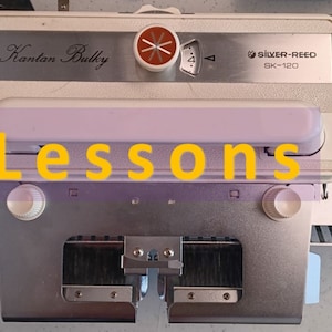WORLDWIDE Machine Knitting lessons for beginners, 60 min: instruction from your home for Silver-Reed/Studio and Brother knitting machines.
