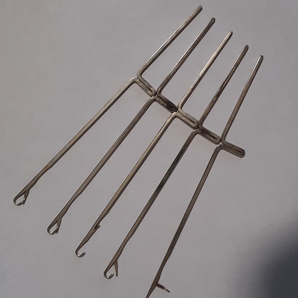 New Replacement needles for bulky 9 mm gauge knitting machines Brother KH260 and KH270. Set of 5.