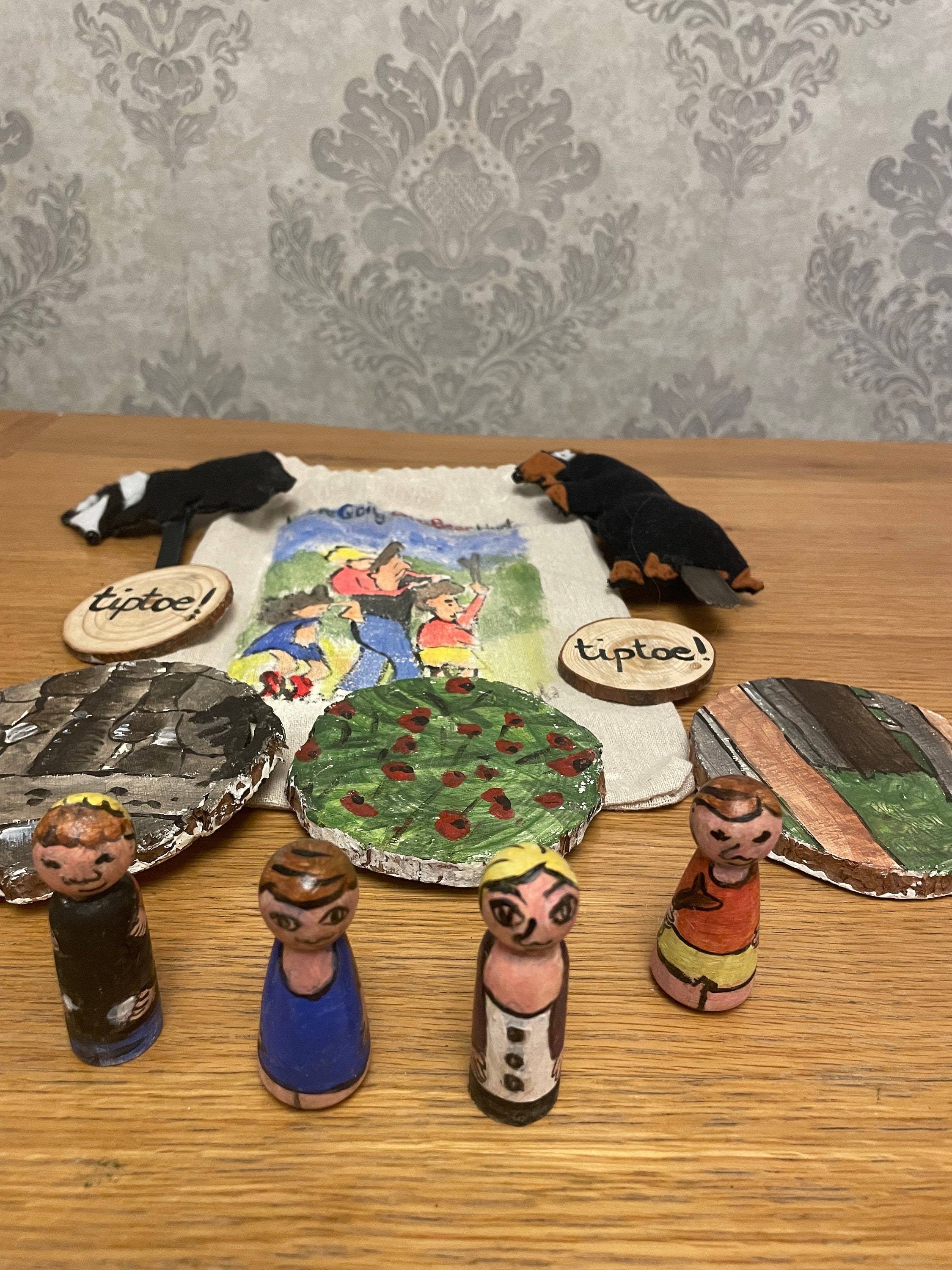 Handpainted 'we're Going on a Bear Hunt' Story Sack Educational Props — free download