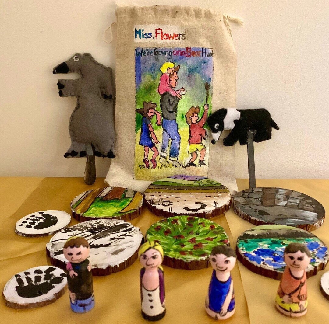 Were Going on a Bear Hunt Inspired Handpainted Story Sack Etsy