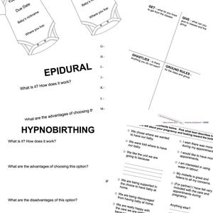 Pregnancy and birth activities for antenatal classes - various activities