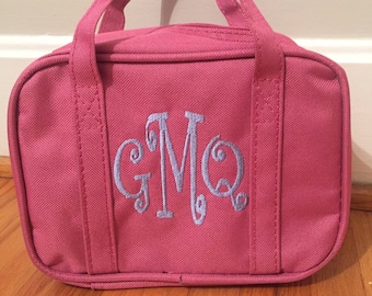 Monogrammed scripture case, canvas standard scripture case, personalized Bible tote, church bag, Baptism gift