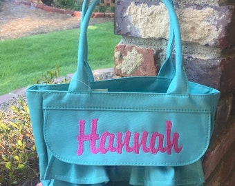 Monogrammed scripture case, personalized Bible tote, church bag, Baptism gift, LDS scripture bag