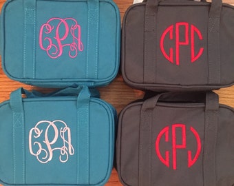 Monogrammed scripture case, personalized Bible tote, church bag, Baptism gift