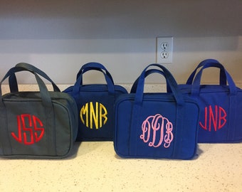 Monogrammed scripture case, personalized Bible tote, church bag, Baptism gift