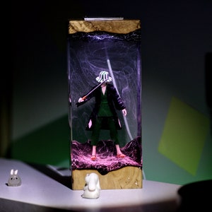 Custom Kisuke U.raha.ra, Anime night light, Gift for Wibu, Epoxy resin lamp