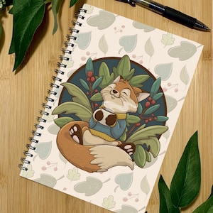 Foxy Brew Notebook | Cute Animal Notebook | Fox Notebook | Earthy Notebook | Journal |