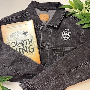 Xaden Riorson Unisex Denim Jacket | Fourth Wing Sweatshirt | Fourth Wing Merchandise | Officially Licensed Merch | Bookish Merch |
