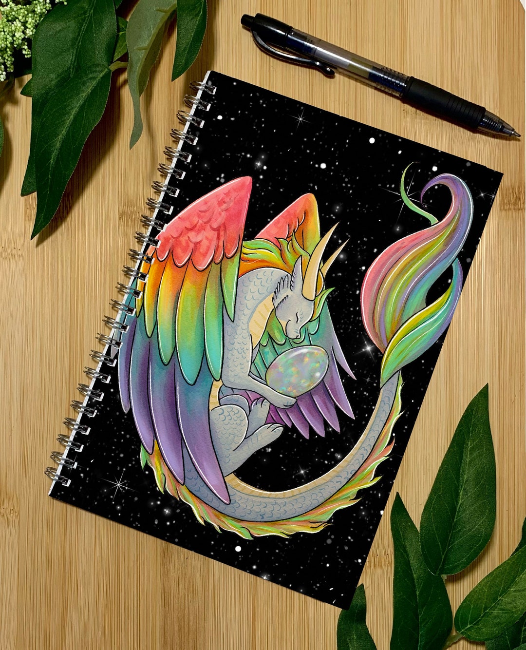 Opal Dragon Spiral Notebook | Dragon Notebook | Dragon Gifts | October ...