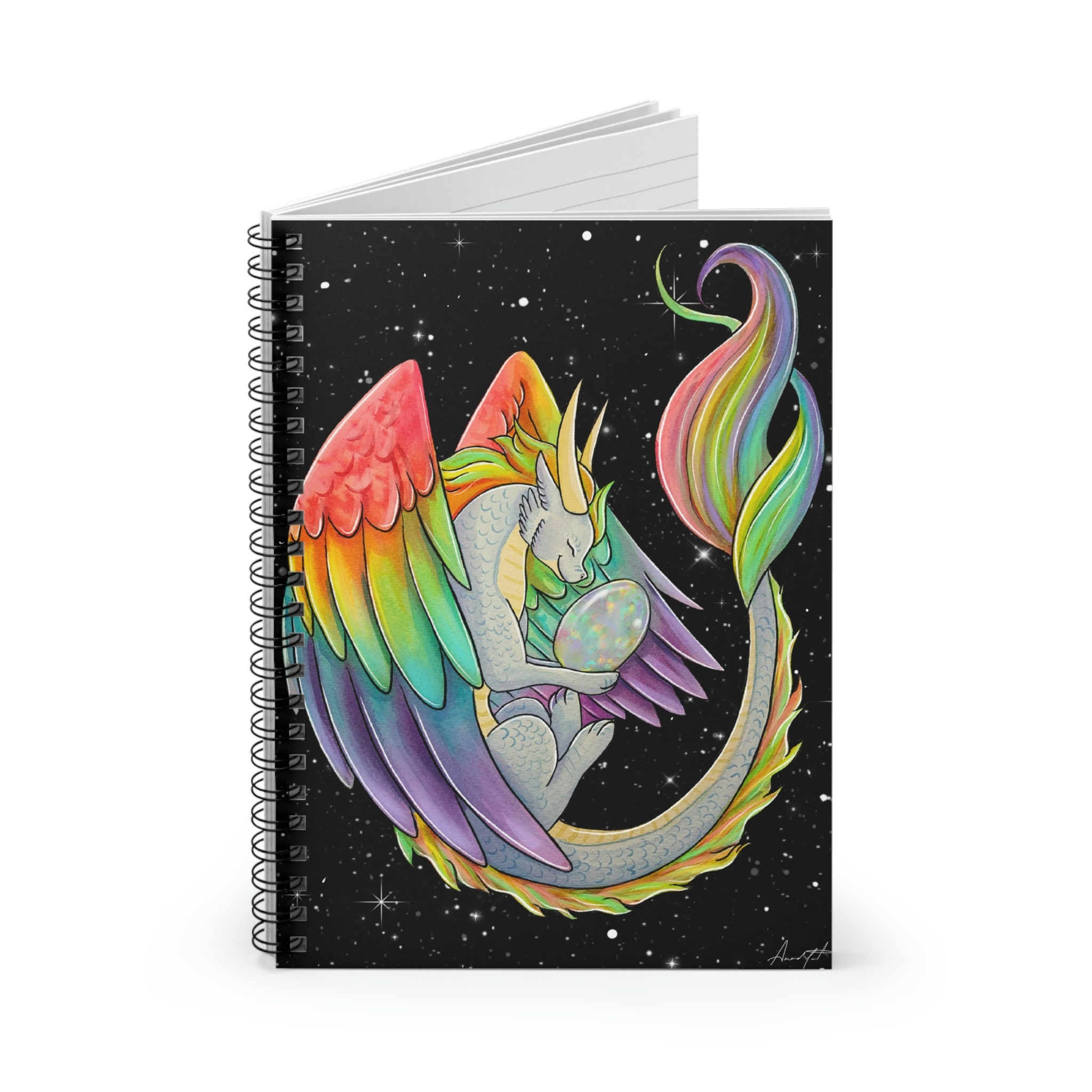 Opal Dragon Spiral Notebook Dragon Notebook Dragon Gifts - Etsy