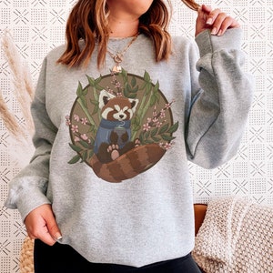 So Matcha Cuteness Unisex Sweatshirt | Red Panda Sweater | Red Panda Sweatshirt |