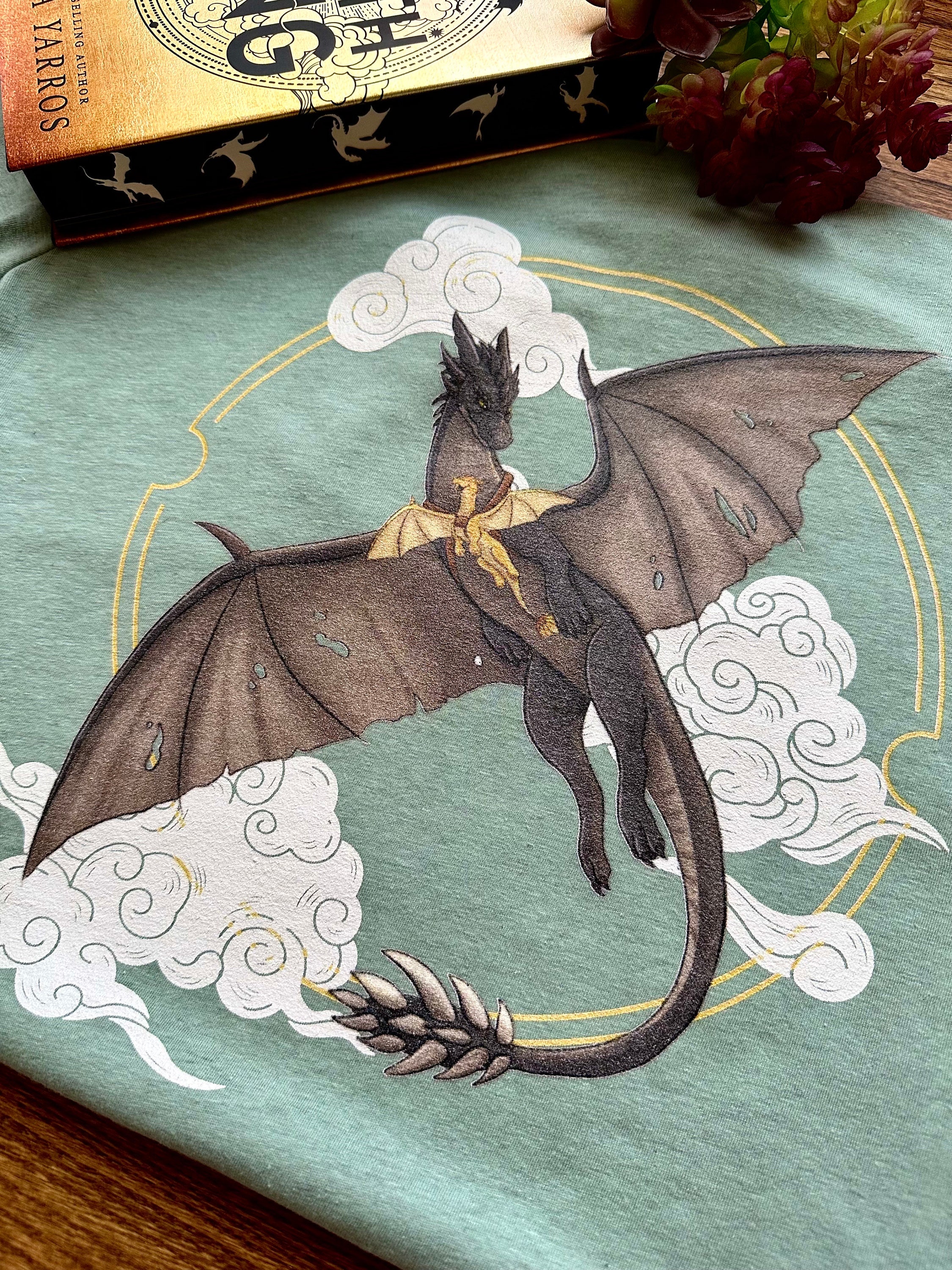 Tairn and Andarna T-shirt | Officially Licensed Fourth Wing Shirt | Unisex T-shirt | Bookish Clothing |