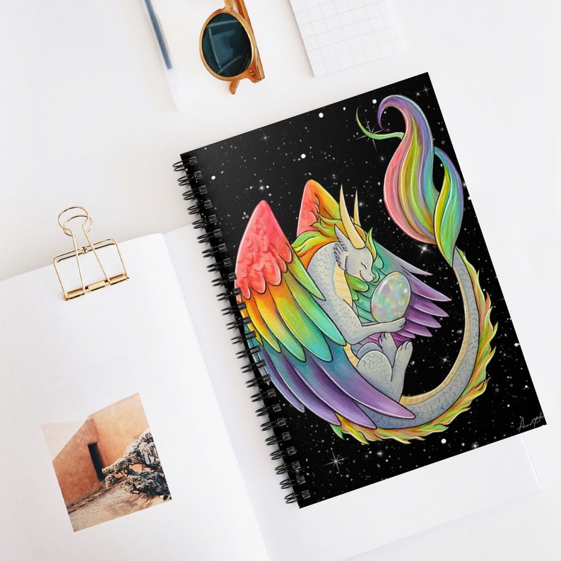 Opal Dragon Spiral Notebook Dragon Notebook Dragon Gifts - Etsy