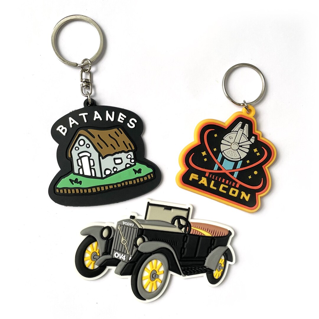 Custom 3D PVC Rubber Keychain, Personalized Soft PVC Keychain Fashion ...