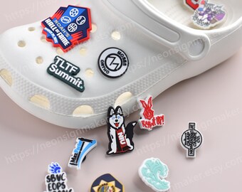 Custom Shoe Chrams, Personalized 3D-PVC Shoe Clips, Rubber Shoe Charms