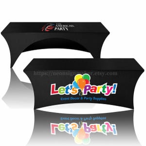 Customized LOGO Rectangle Non-Shrinkable Elastic Tablecloth, Hotel Front Desk Conference Room Sign-In Desk, Advertising Table Cover