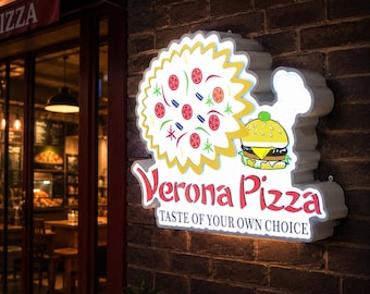 Custom Cut-to-Shape LED Light Box Sign, Acrylic Wall Mounted Storefront Sign, Personalized LED Wall Decor