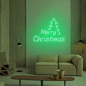 Christmas Tree Custom Neon Sign Merry Christmas Neon Sign  Christmas Decoration Kids Gift Christmas Gift Home Decoration