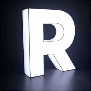 Insegna luminosa in acrilico personalizzata, lettere LED frontali e retroilluminate personalizzate per aziende, arredamento per la casa, uffici, lettere illuminate personalizzate