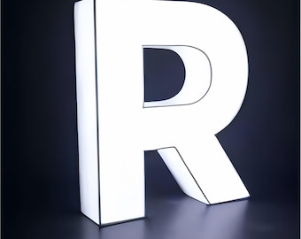 Custom Full Lit Acrylic Letter Sign, Personalized Front and Backlit LED Letters for Business, Home Decor, Offices, Custom Illuminated Letter