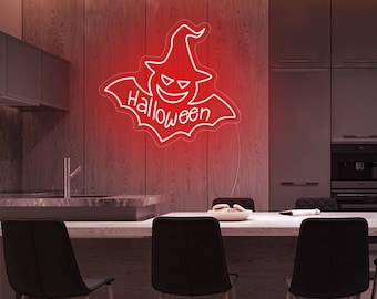 Halloween Neon Sign Custom Neon Sign For Halloween Decor Ghost Neon Sign Led Neon Light Sign For Birthday Party Personalized Halloween Sign