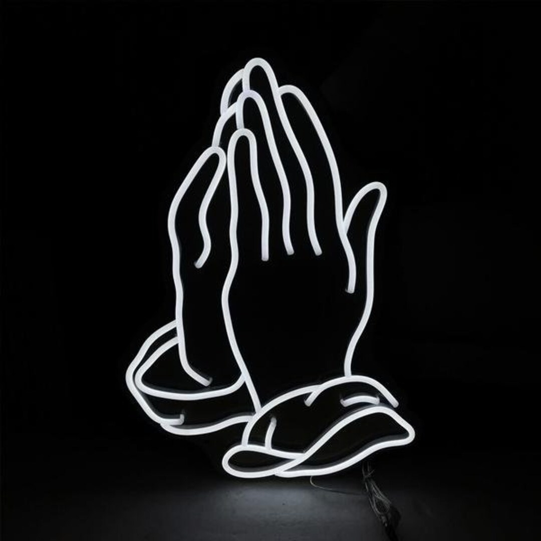 Praying Hands Neon Sign Personalized Neon Light Home Bedroom Sign