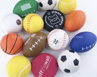 Squeeze Sponge Sensory Sports Balls for Office Desk Relaxation, Golf Tennis Balls Decompression Device, Fun Stress Relief for Adults & Kids